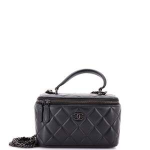 Chanel So Black Top Handle Vanity Case #243937C46B